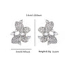 1 Pair XUPING Simple Style Conch Owl Butterfly Inlay Copper Artificial Gemstones Platinum Plated Ear Studs