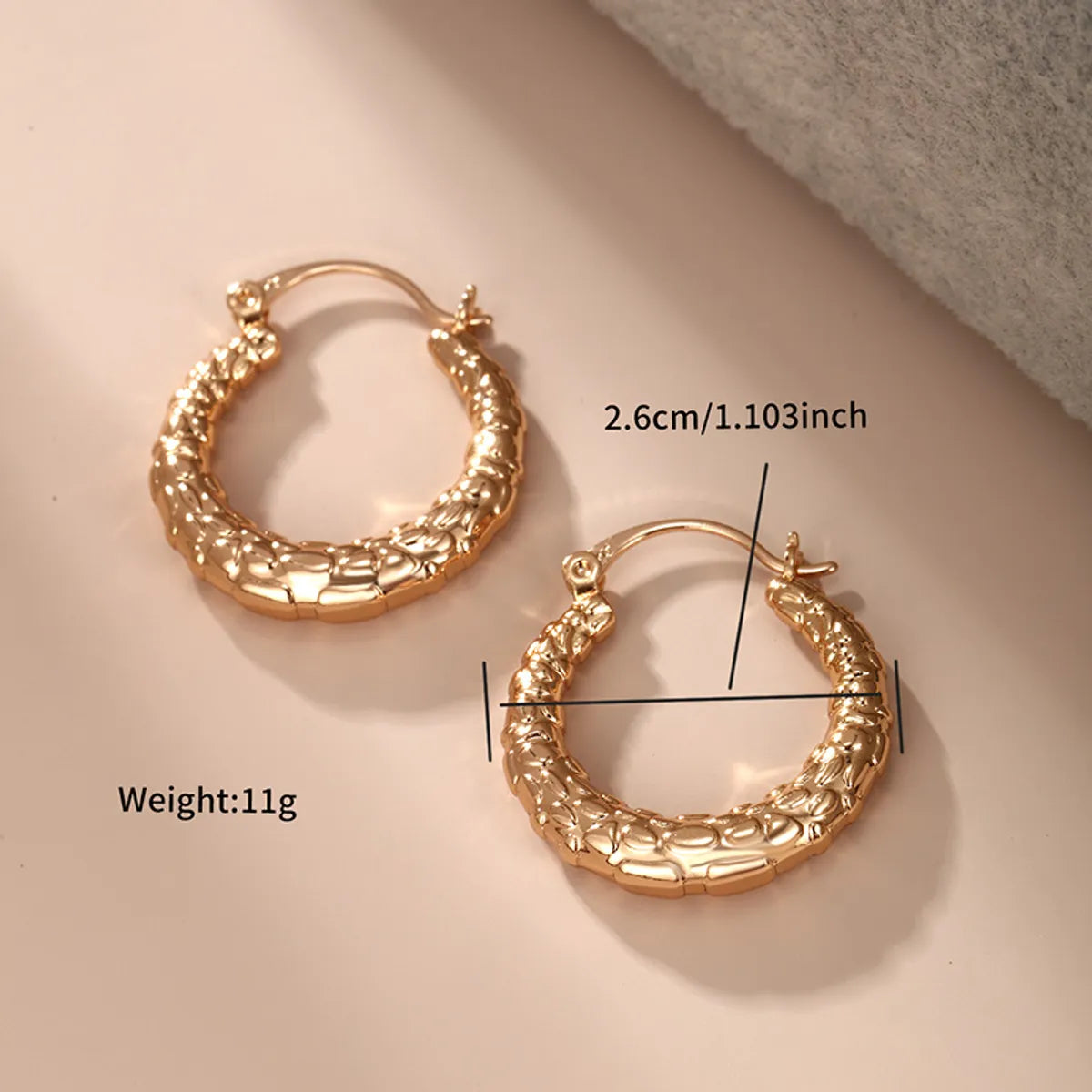 1 Pair Xuping Simple Style Geometric Solid Color Irregular Plating Alloy Copper Alloy 18k Gold Plated Earrings