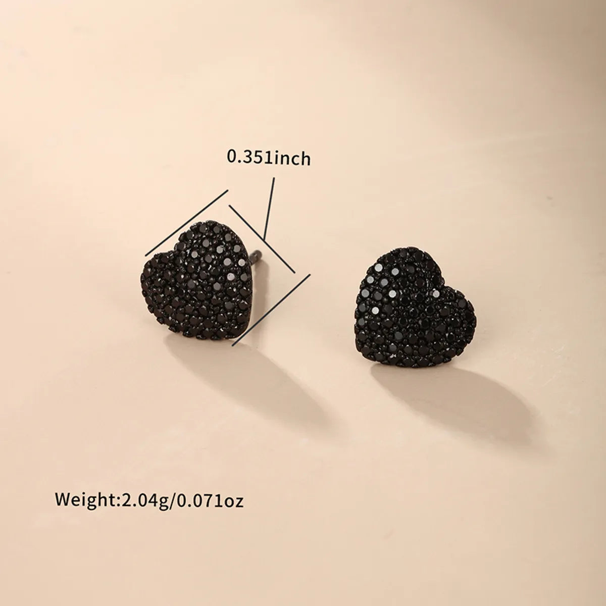 1 Pair Xuping Streetwear Round Star Heart Shape Inlay Copper Alloy Artificial Gemstones Ear Studs