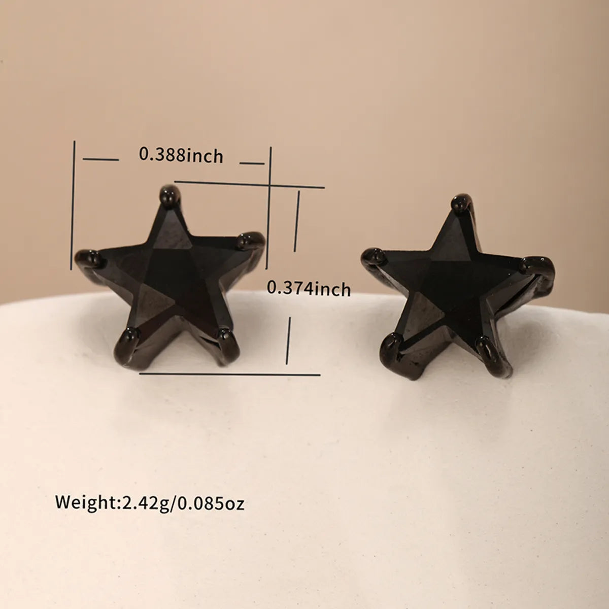 1 Pair Xuping Streetwear Round Star Heart Shape Inlay Copper Alloy Artificial Gemstones Ear Studs