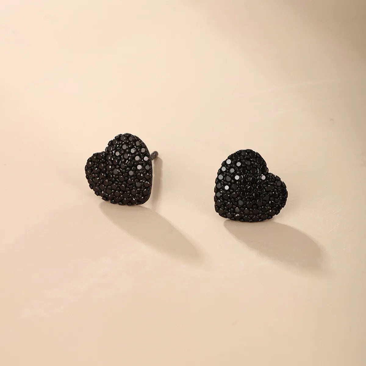 1 Pair Xuping Streetwear Round Star Heart Shape Inlay Copper Alloy Artificial Gemstones Ear Studs