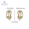 1 Pair XUPING Sweet Simple Style Geometric Plating Copper Artificial Gemstones 18K Gold Plated Earrings