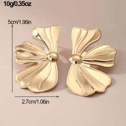 1 Pair Y2K Exaggerated Beach Floral Alloy Ear Studs