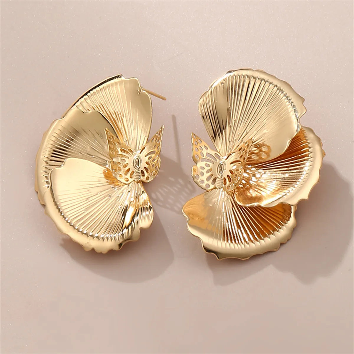 1 Pair Y2K Exaggerated Beach Floral Alloy Ear Studs