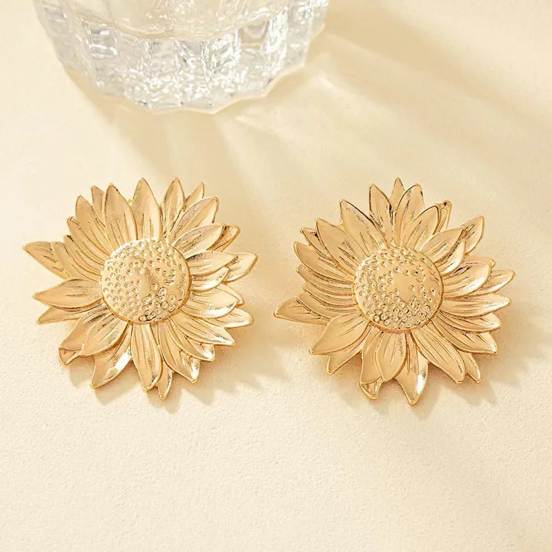 1 Pair Y2K Sweet Simple Style Geometric Flower Inlay Alloy Pearl Ear Studs