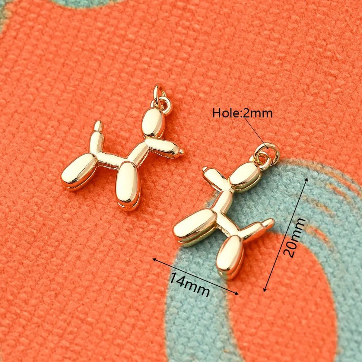 1 Pc/Package 14x14mm 20x14mm Hole 2~2.9mm Hole 3~3.9mm Copper 18K Gold Plated White Gold Plated Halloween Pattern Dog Poodle Polished Pendant