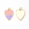 1 PCS/Package Hole 3~3.9mm Copper Gold Plated Constellation Heart Shape Polished Pendant