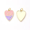 1 PCS/Package Hole 3~3.9mm Copper Gold Plated Constellation Heart Shape Polished Pendant