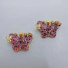 1 PCS/Package Synthetic Resin Copper Resin Zircon 18K Gold Plated Butterfly Pendant