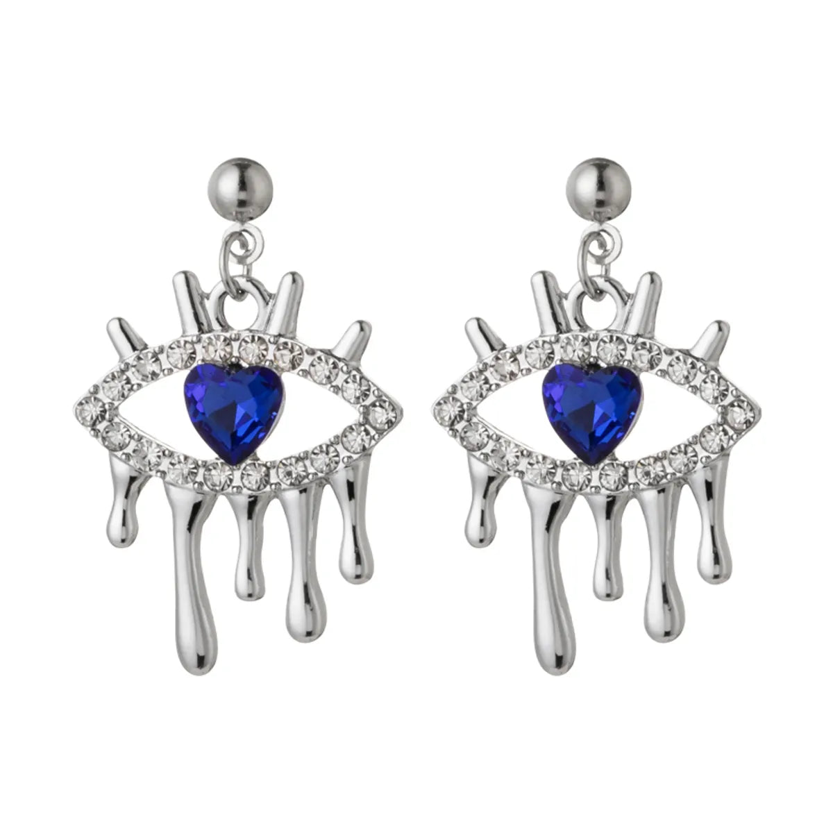 1 Piece 1 Pair Fashion Eye Alloy Plating Artificial Gemstones Women's Earrings