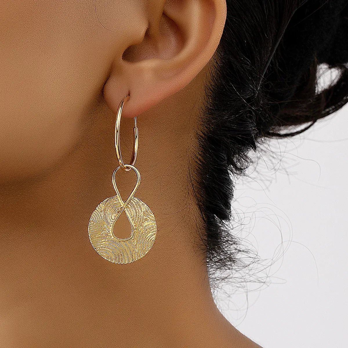 1 Piece 1 Pair Ig Style Simple Style Floral Alloy 14k Gold Plated Drop Earrings