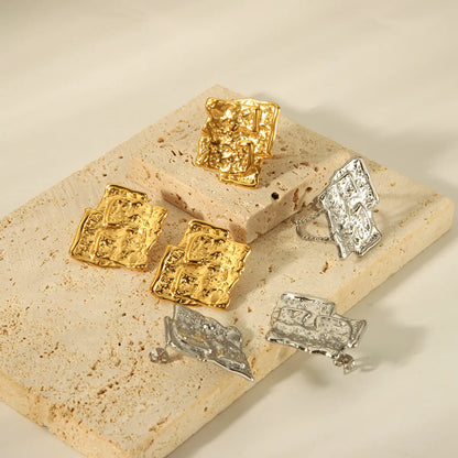 1 Piece 1 Pair Nordic Style Modern Style African Style Geometric 304 Stainless Steel 18K Gold Plated Ear Studs