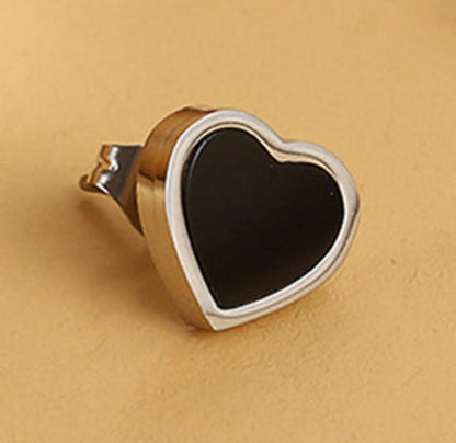 1 Piece 1 Pair Sweet Heart Shape Plating 304 Stainless Steel Ear Studs