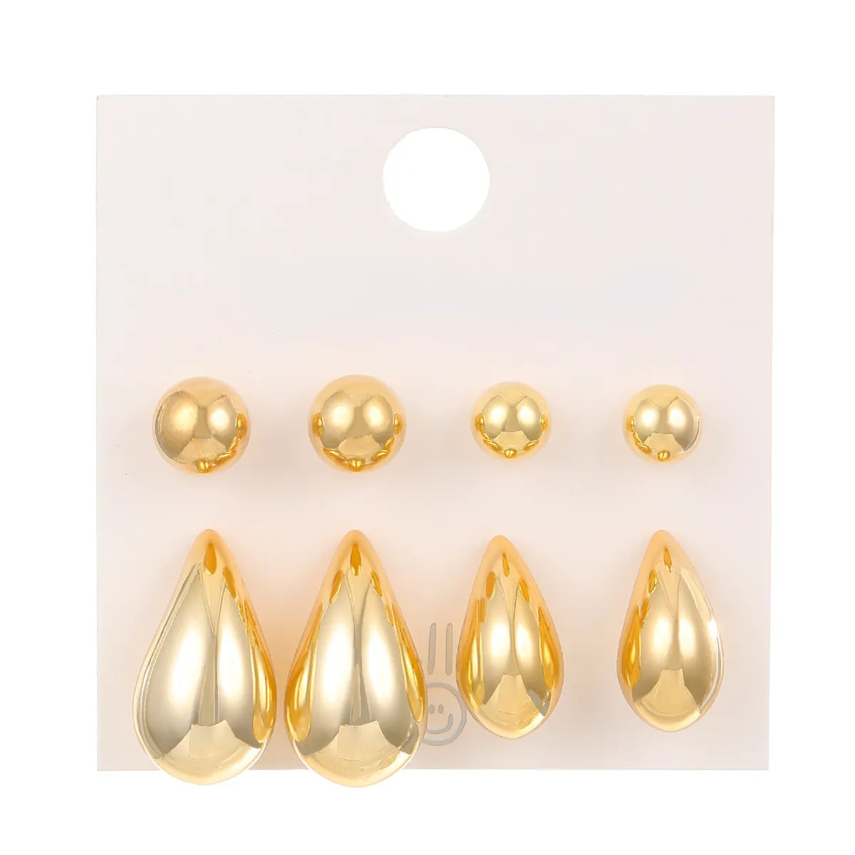 1 Piece 1 Set 1 Pair Classic Style C Shape Geometric Water Droplets Plating CCB Drop Earrings Ear Cuffs Ear Studs