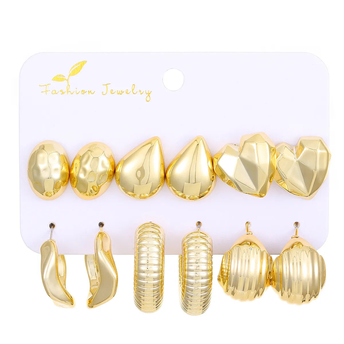 1 Piece 1 Set 1 Pair Classic Style C Shape Geometric Water Droplets Plating CCB Drop Earrings Ear Cuffs Ear Studs