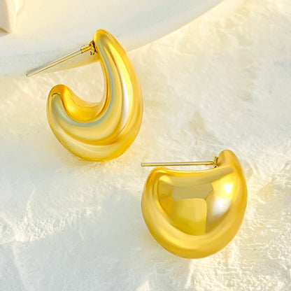 1 Piece 1 Set 1 Pair Classic Style C Shape Geometric Water Droplets Plating CCB Drop Earrings Ear Cuffs Ear Studs