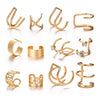 1 Piece 1 Set Basic Modern Style Classic Style C Shape U Shape Plating Inlay Alloy Artificial Crystal Ear Cuffs