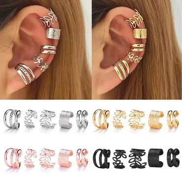 1 Piece 1 Set Basic Modern Style Classic Style C Shape U Shape Plating Inlay Alloy Artificial Crystal Ear Cuffs