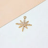 1 Piece 10*11mm 14*16MM Copper Zircon Hexagram Snowflake Pendant