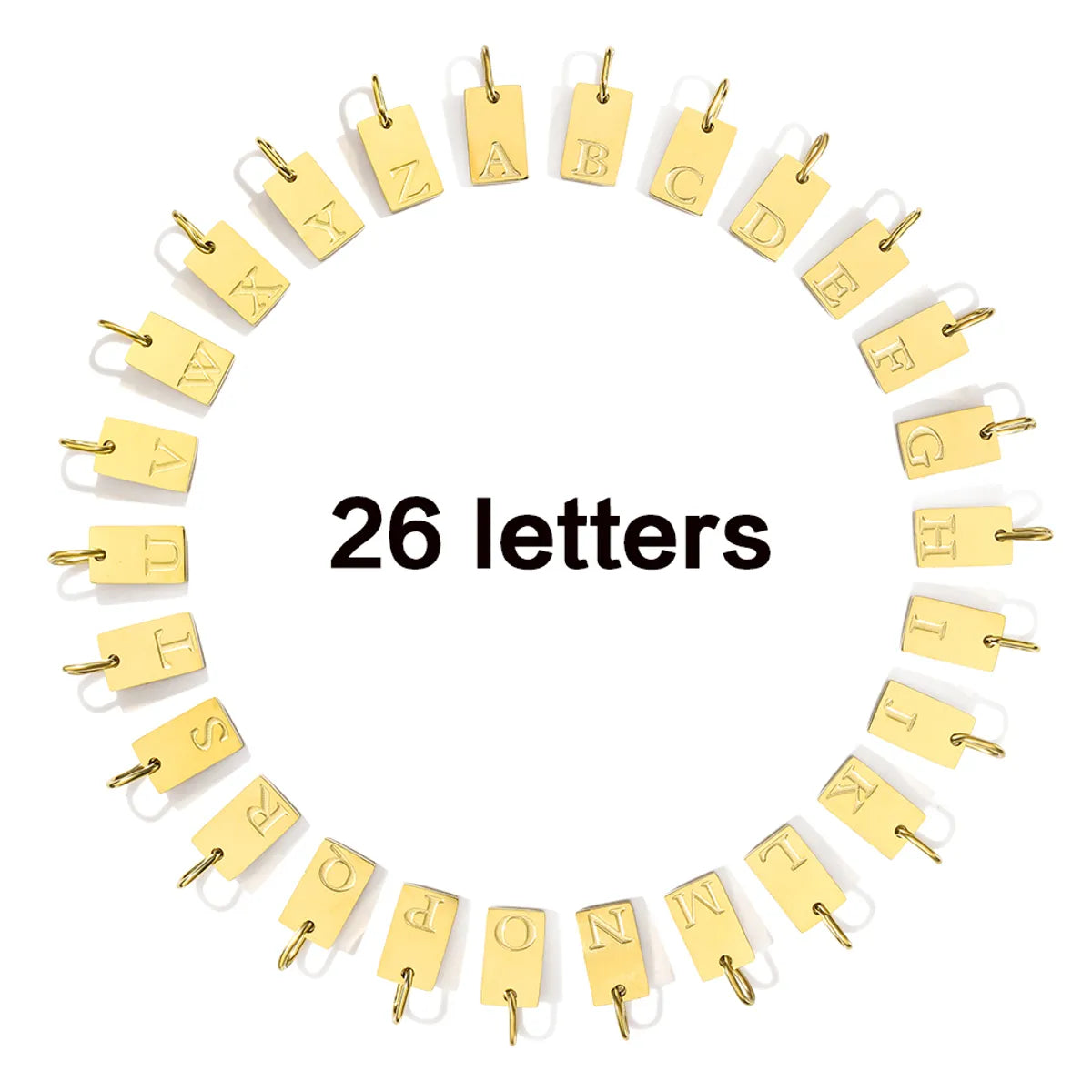 1 Piece 10*6mm 304 Stainless Steel 14K Gold Plated Letter Pendant