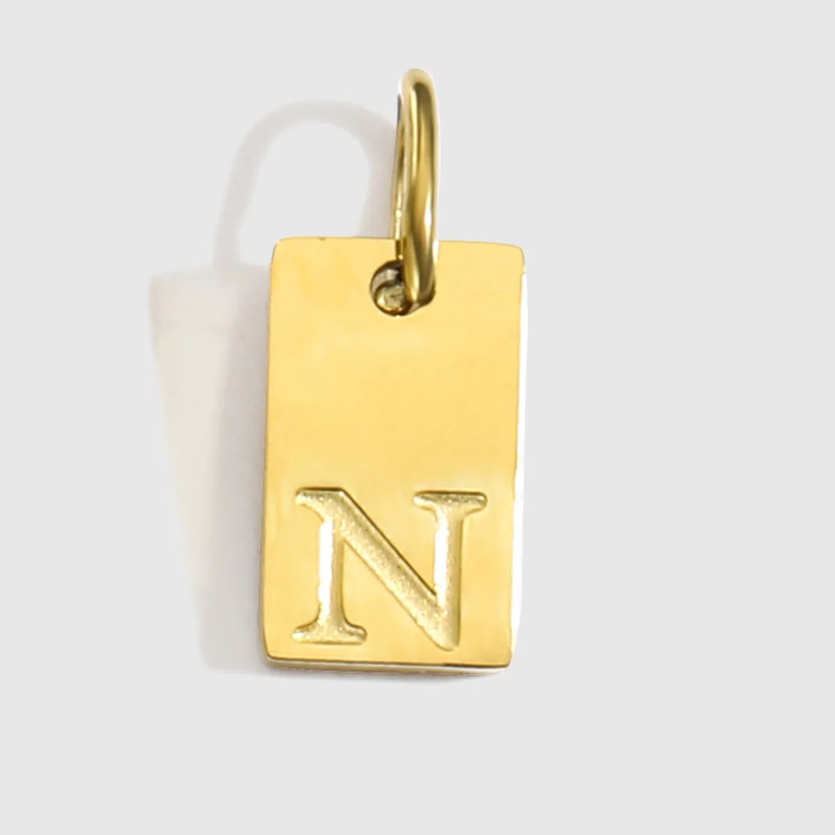 1 Piece 10*6mm 304 Stainless Steel 14K Gold Plated Letter Pendant