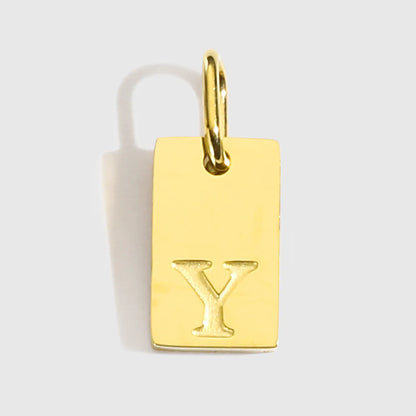 1 Piece 10*6mm 304 Stainless Steel 14K Gold Plated Letter Pendant