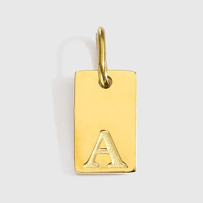 1 Piece 10*6mm 304 Stainless Steel 14K Gold Plated Letter Pendant