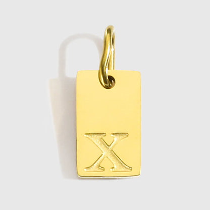 1 Piece 10*6mm 304 Stainless Steel 14K Gold Plated Letter Pendant