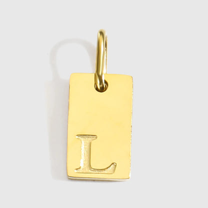 1 Piece 10*6mm 304 Stainless Steel 14K Gold Plated Letter Pendant