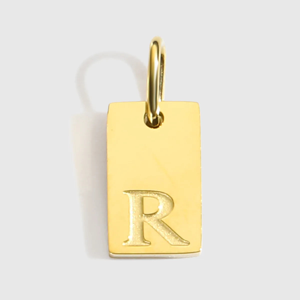 1 Piece 10*6mm 304 Stainless Steel 14K Gold Plated Letter Pendant