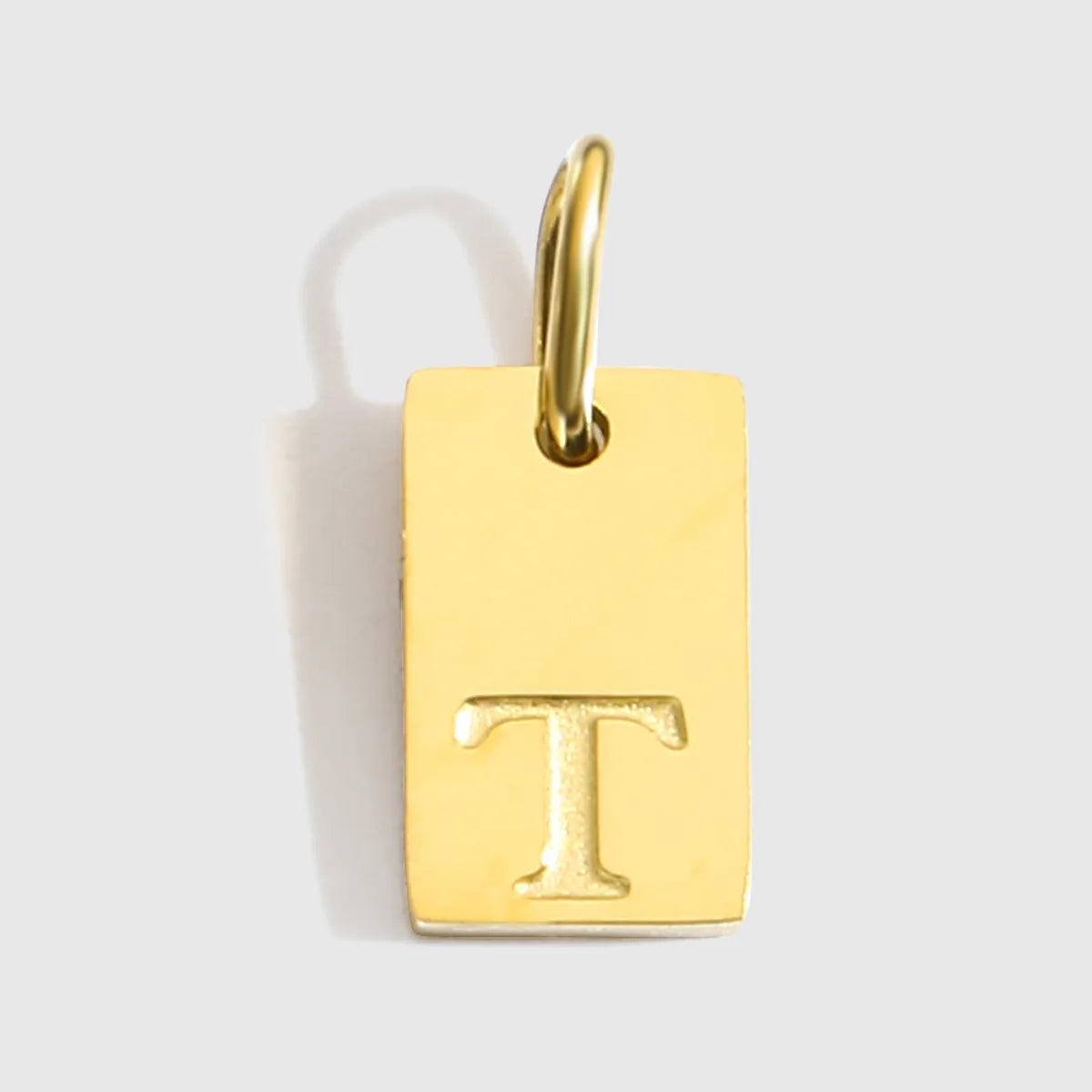 1 Piece 10*6mm 304 Stainless Steel 14K Gold Plated Letter Pendant