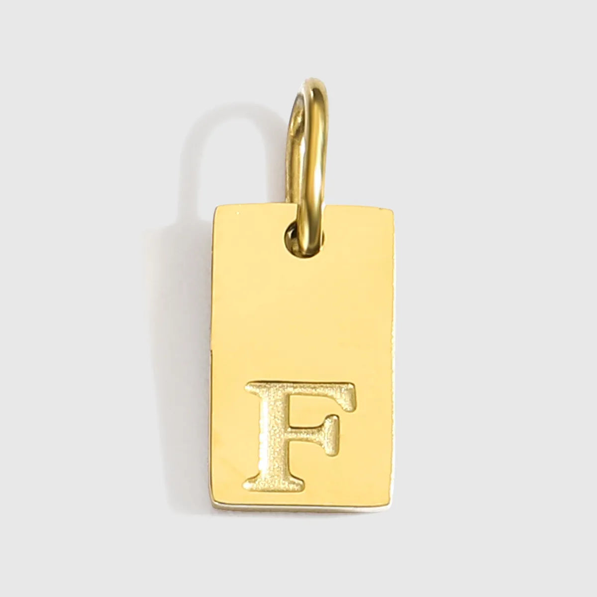 1 Piece 10*6mm 304 Stainless Steel 14K Gold Plated Letter Pendant