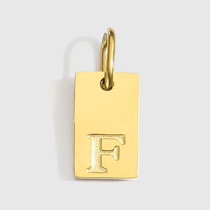 1 Piece 10*6mm 304 Stainless Steel 14K Gold Plated Letter Pendant