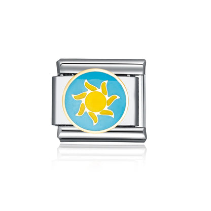 1 Piece 10*9mm 304 Stainless Steel Sun Star Moon Italian Charms