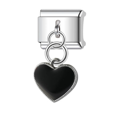 1 Piece 10*9mm Stainless Steel 202 Heart Shape Italian Charms