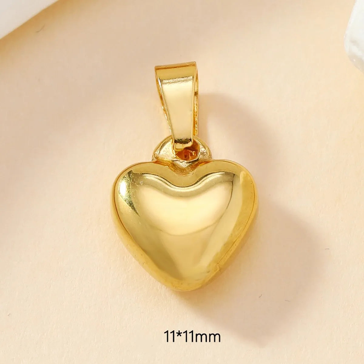 1 Piece 11*11mm 15*15mm 22*21mm 304 Stainless Steel Leaves Heart Shape Polished Pendant