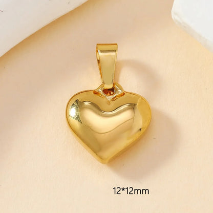 1 Piece 11*11mm 15*15mm 22*21mm 304 Stainless Steel Leaves Heart Shape Polished Pendant