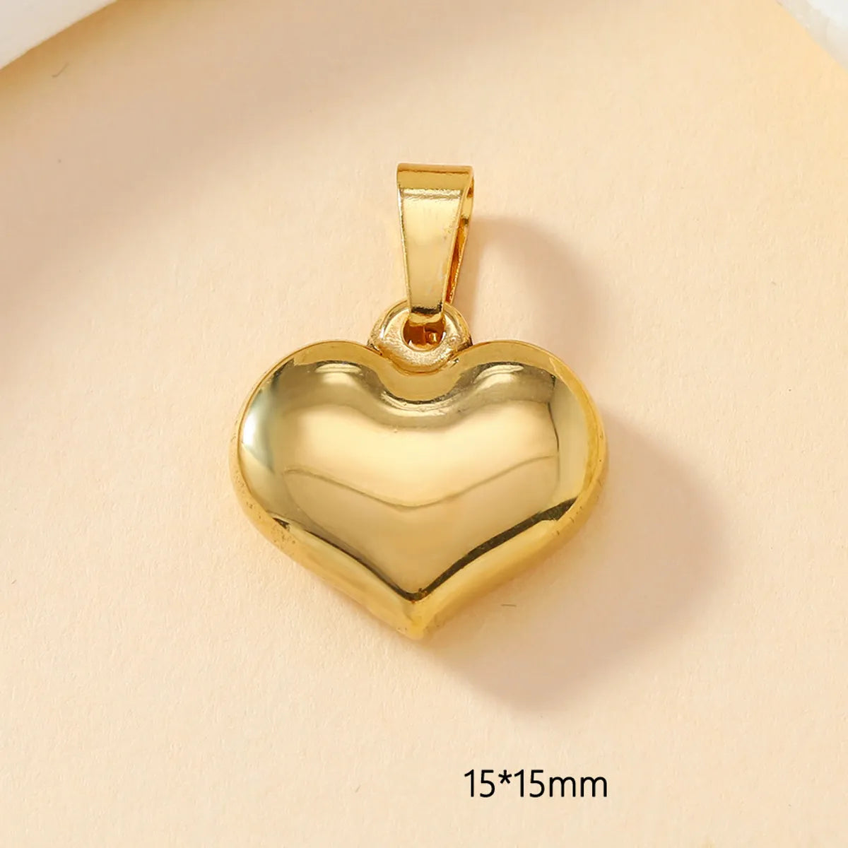 1 Piece 11*11mm 15*15mm 22*21mm 304 Stainless Steel Leaves Heart Shape Polished Pendant