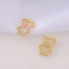 1 Piece 11 * 17mm Copper Zircon 18K Gold Plated Bear Polished Pendant