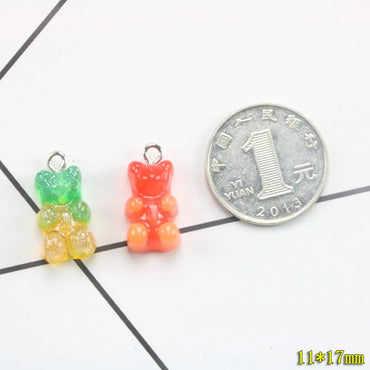 1 Piece 11 * 17mm Resin Bear Pendant