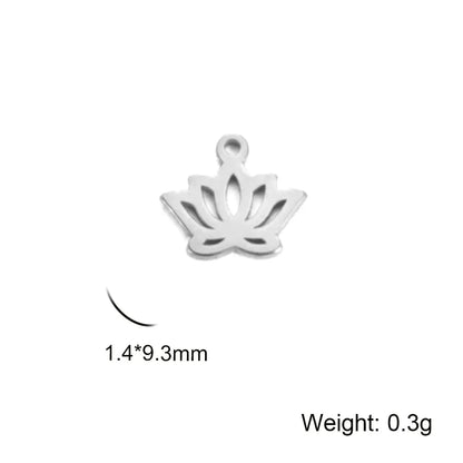 1 Piece 11.4*10mm 8.5*10.8mm 8.7*11.2mm 304 Stainless Steel Geometric Cross Four Leaf Clover Pendant