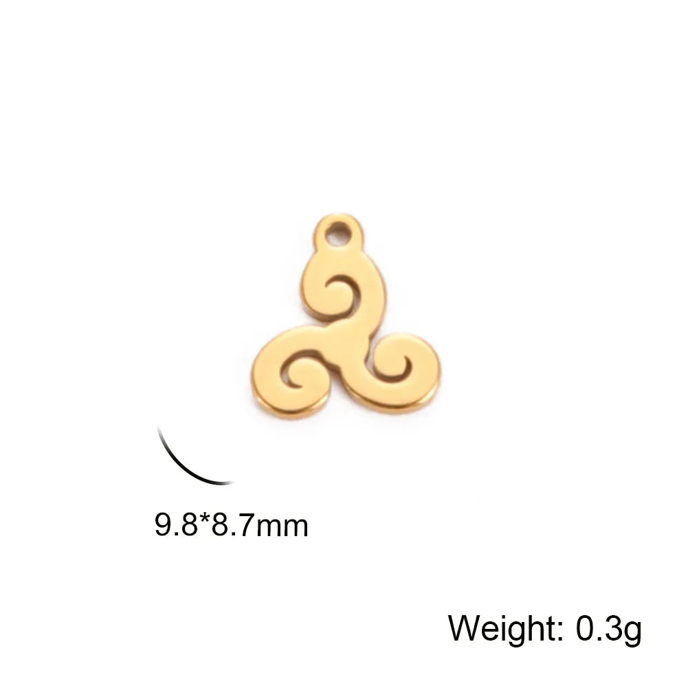 1 Piece 11.4*10mm 8.5*10.8mm 8.7*11.2mm 304 Stainless Steel Geometric Cross Four Leaf Clover Pendant