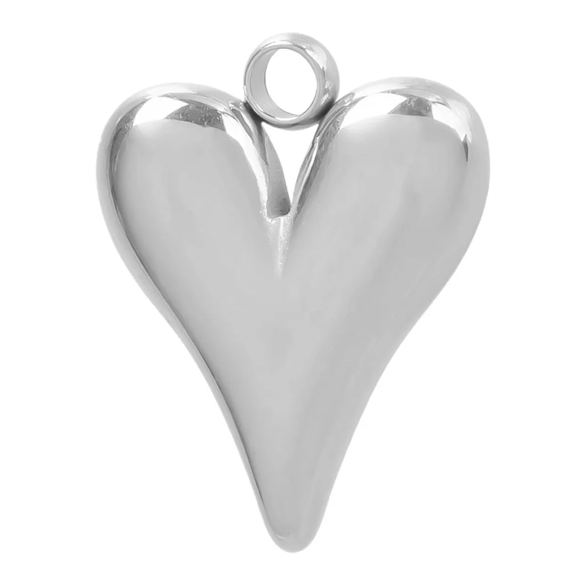 1 Piece 12 * 15mm Hole 2~2.9mm 304 Stainless Steel 18K Gold Plated Heart Shape Polished Pendant