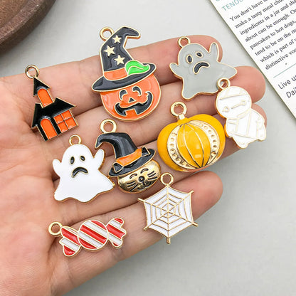 27 Models Per Model 1, 27/Pack 12*16mm 15 * 19mm 16*24mm Zinc Alloy Pumpkin Cat Candy Pendant