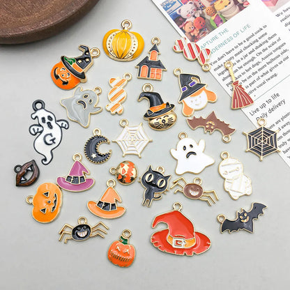 27 Models Per Model 1, 27/Pack 12*16mm 15 * 19mm 16*24mm Zinc Alloy Pumpkin Cat Candy Pendant