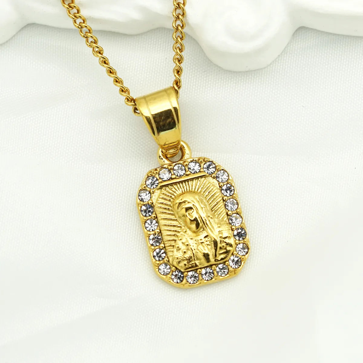 1 Piece 12*31mm 14*17mm 20*20mm 316 Stainless Steel  Zircon Human Pendant