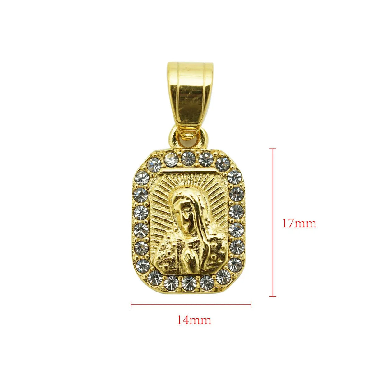 1 Piece 12*31mm 14*17mm 20*20mm 316 Stainless Steel  Zircon Human Pendant