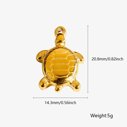 1 Piece 12.6*17.8mm 19.6mm 21.5*10.2mm 304 Stainless Steel Animal Sun Solid Color Pendant