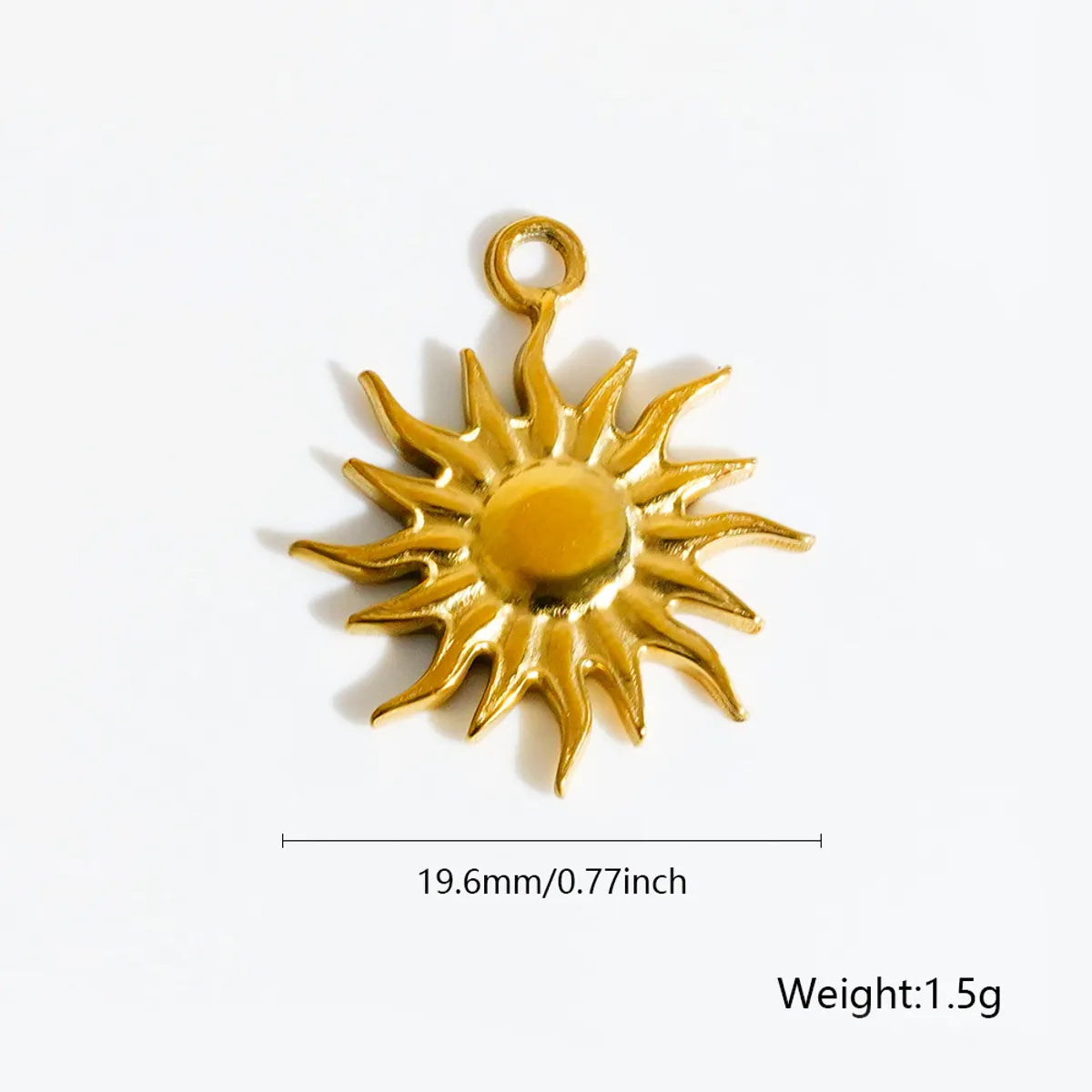 1 Piece 12.6*17.8mm 19.6mm 21.5*10.2mm 304 Stainless Steel Animal Sun Solid Color Pendant