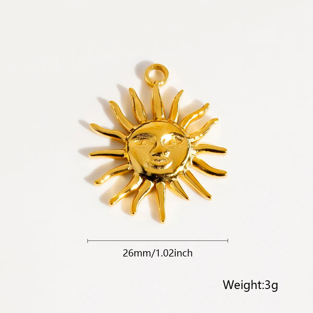 1 Piece 12.6*17.8mm 19.6mm 21.5*10.2mm 304 Stainless Steel Animal Sun Solid Color Pendant